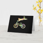 Cat Bike Cycling Bicycle - Ihre Geschenksammlung Karte (Gelbe Blume)
