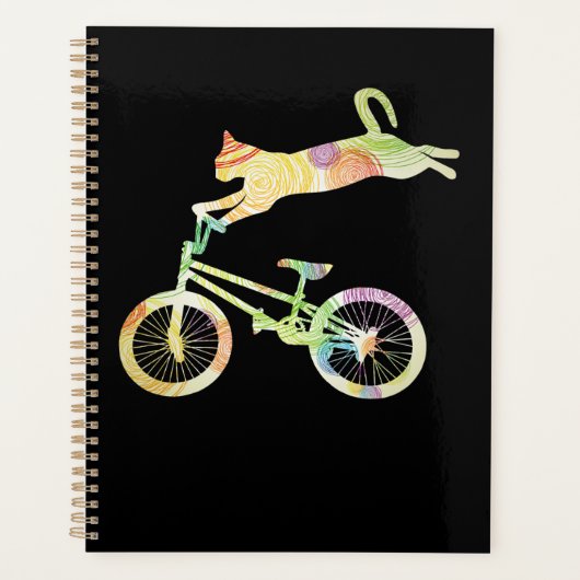 Cat Bike Cycling Bicycle - Ihre Geschenksammlung Planer (Vorderseite)