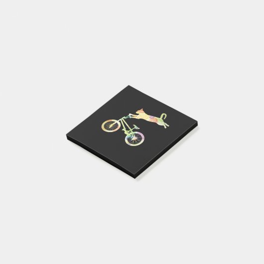 Cat Bike Cycling Bicycle - Ihre Geschenksammlung Post-it Klebezettel (angewinkelt)