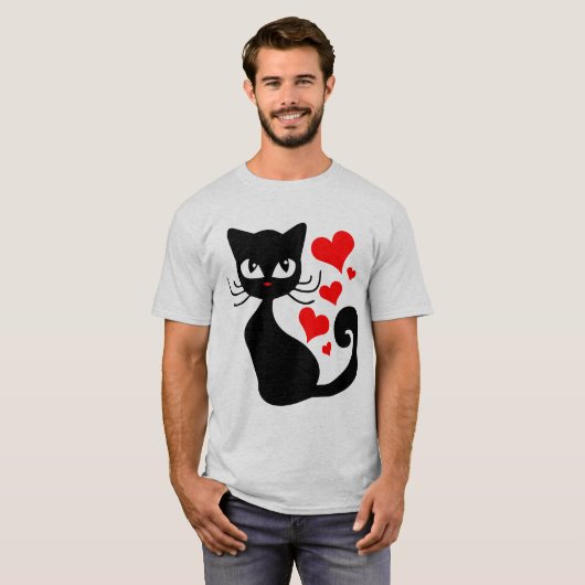 Cat-Bilder Männer-Basic-T - Shirt (Vorne ganz)