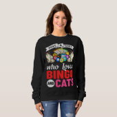 Cat Bingo Game Player Caller Card Board Balls Sweatshirt (Vorne ganz)