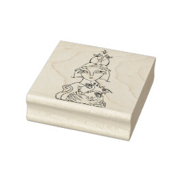 Cat Bird Lady Gummistempel