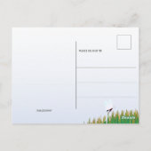 Cat Birds Garden Vielen Dank Postkarte (Rückseite)