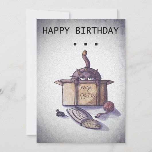 Cat Birthday Card Karte (Vorderseite)