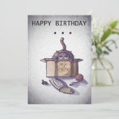 Cat Birthday Card Karte (Stehend Vorderseite)