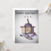 Cat Birthday Card Karte (Vorderseite/Rückseite Beispiel)