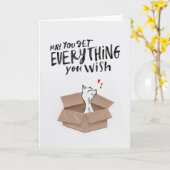 Cat Birthday Card Karte (Gelbe Blume)