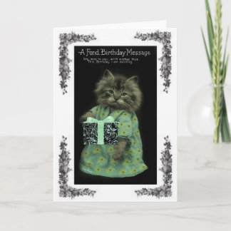Cat Birthday Card Karte