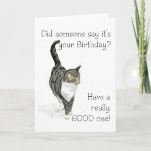 Cat Birthday Card Karte