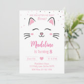 Cat Birthday Einladung Kitten Einladung Kitty (Stehend Vorderseite)