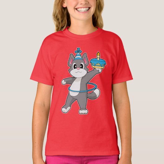 Cat Birthday Fitness T-Shirt (Vorderseite)