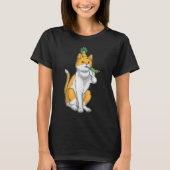 Cat Birthday Horn T-Shirt (Vorderseite)