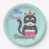 Cat Birthday Pappteller (Vorderseite)