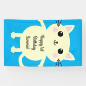 Cat Birthday Party Banner (Horizontal)