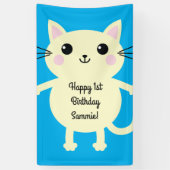 Cat Birthday Party Banner (Vertikal)