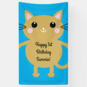 Cat Birthday Party Banner (Vertikal)