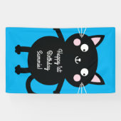 Cat Birthday Party Banner (Horizontal)