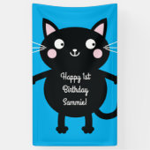 Cat Birthday Party Banner (Vertikal)