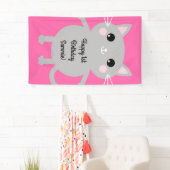 Cat Birthday Party Banner (Insitu)