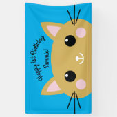 Cat Birthday Party Banner (Vertikal)
