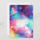 Cat Birthday Party Einladung Space Party (Rückseite)