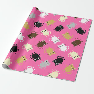 Cat Birthday Party Geschenkpapier