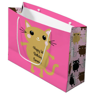 Cat Birthday Party Große Geschenktüte