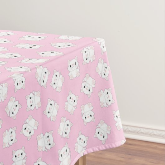 Cat Birthday Party Kitty Pink Tischdecke (Beispiel)