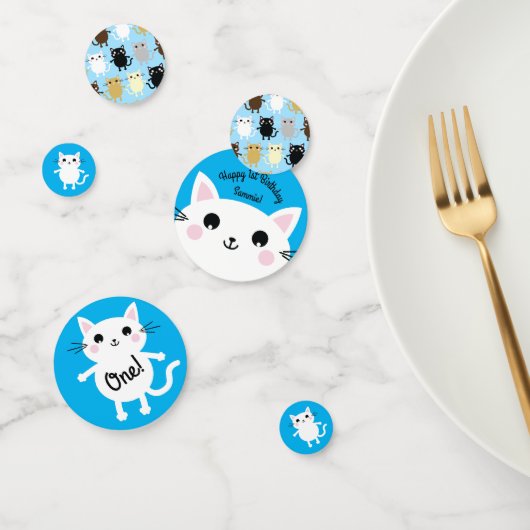 Cat Birthday Party Konfetti (Gruppe)