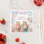 Cat Birthday Party Napkin Serviette (Beispiel)