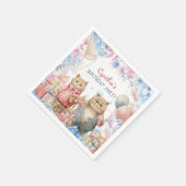 Cat Birthday Party Napkin Serviette (Ecke)