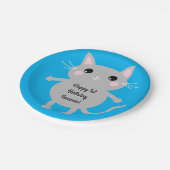 Cat Birthday Party Pappteller (Schrägansicht)