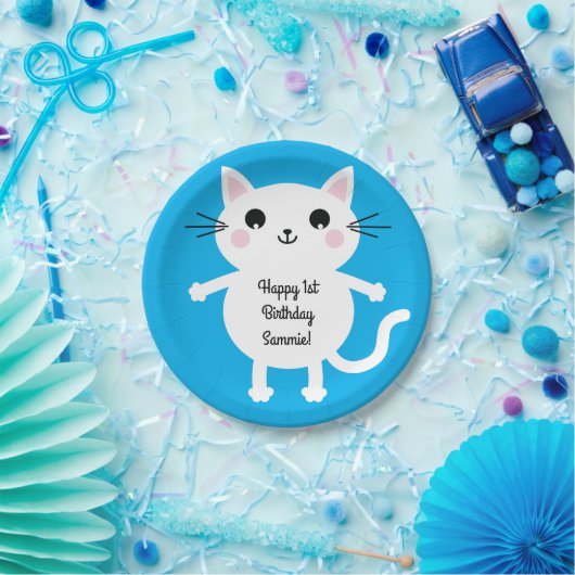 Cat Birthday Party Pappteller (Party)