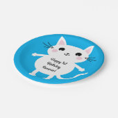 Cat Birthday Party Pappteller (Schrägansicht)
