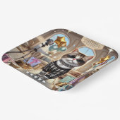 Cat Birthday Party Pappteller (Gewinkelt)