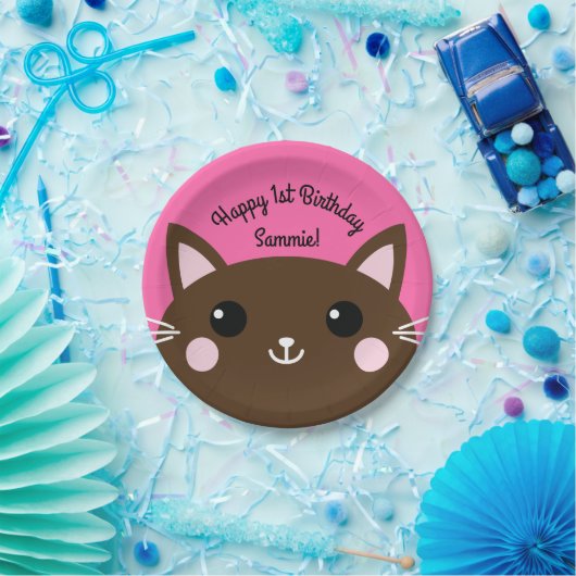 Cat Birthday Party Pappteller (Party)