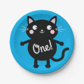 Cat Birthday Party Pappteller (Vorderseite)