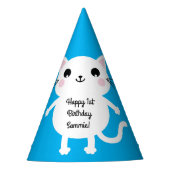 Cat Birthday Party Partyhütchen (Vorderseite)