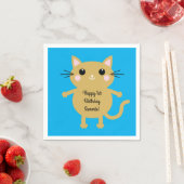 Cat Birthday Party Serviette (Beispiel)