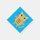 Cat Birthday Party Serviette (Ecke)
