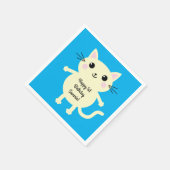 Cat Birthday Party Serviette (Ecke)