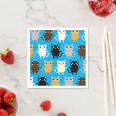 Cat Birthday Party Serviette (Beispiel)
