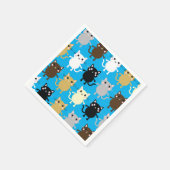 Cat Birthday Party Serviette (Ecke)