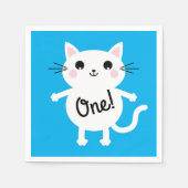 Cat Birthday Party Serviette (Vorderseite)