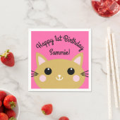 Cat Birthday Party Serviette (Beispiel)