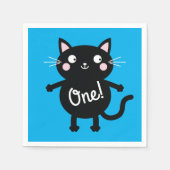 Cat Birthday Party Serviette (Vorderseite)