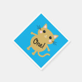 Cat Birthday Party Serviette (Ecke)