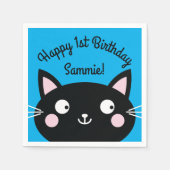 Cat Birthday Party Serviette (Vorderseite)