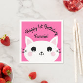 Cat Birthday Party Serviette (Beispiel)