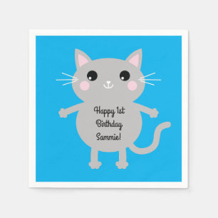 Cat Birthday Party Serviette